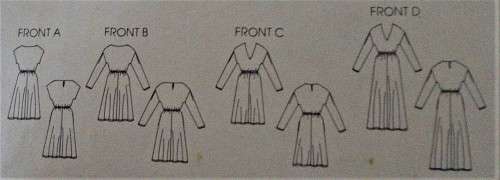 VOGUE 8053 LOOSE FITTING, PULLOVER BLOUSON DRESS SIZE D  12 - 14 COMPLETE