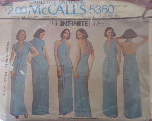 McCalls 5360 THE INFINITE DRESS -ONE SIZE COMPLETE-ZIPLOC BAG