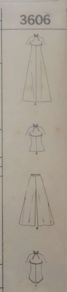 McCalls 3606 SWIMSUIT-DRESS-TOP-PANTS SIZE 16 BUST 38"/97 CM COMPLETE