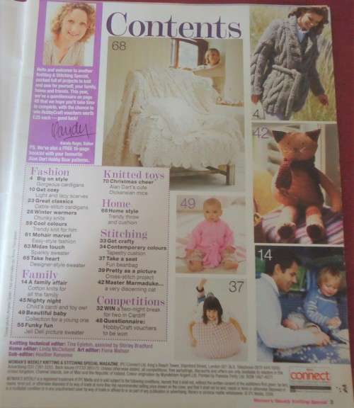 WOMAN'S WEEKLY KNITTING & STITCHING OCT 2006 - 68 PAGES