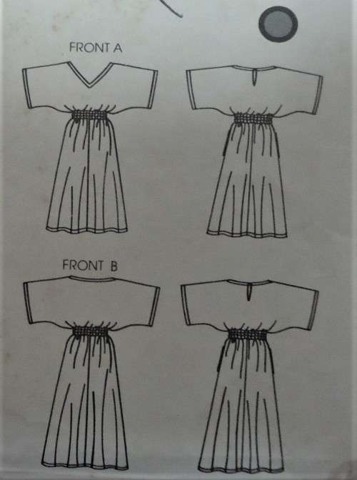 VOGUE 8702 LOOSE FITTING PULLOVER DRESS SIZE 8-10-12 COMPLETE