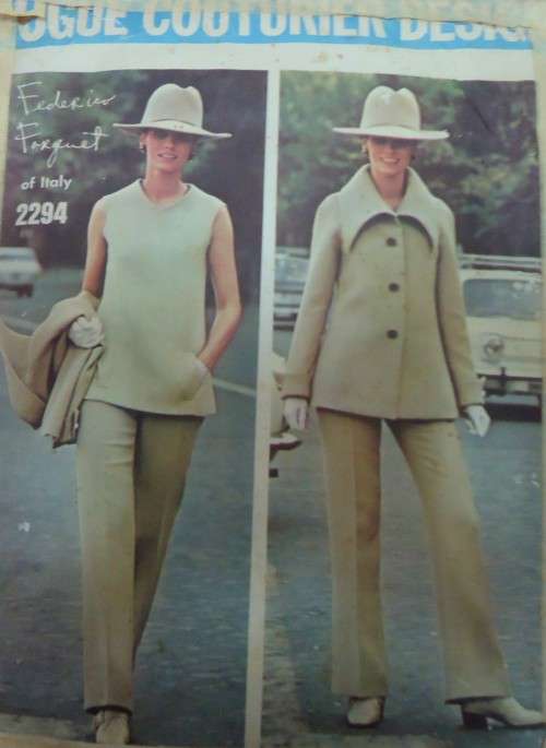 VOGUE COUTURIER DESIGN 2294 JACKET-DRESS-TOP-PANTS SIZE 14 BUST 36 COMPLETE