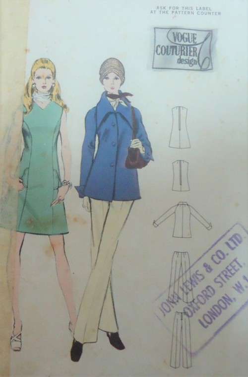 VOGUE COUTURIER DESIGN 2294 JACKET-DRESS-TOP-PANTS SIZE 14 BUST 36 COMPLETE