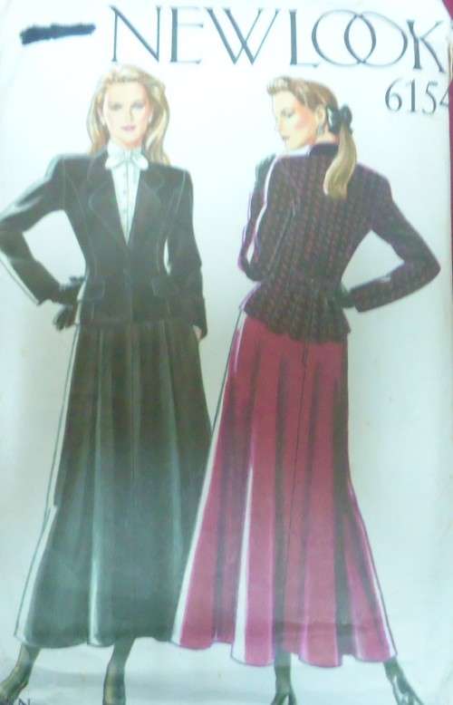 NEW LOOK PATTERNS 6154 FLARED SKIRT & JACKET SIZES 8-18  COMPLETE-MOSTLY UNCUT