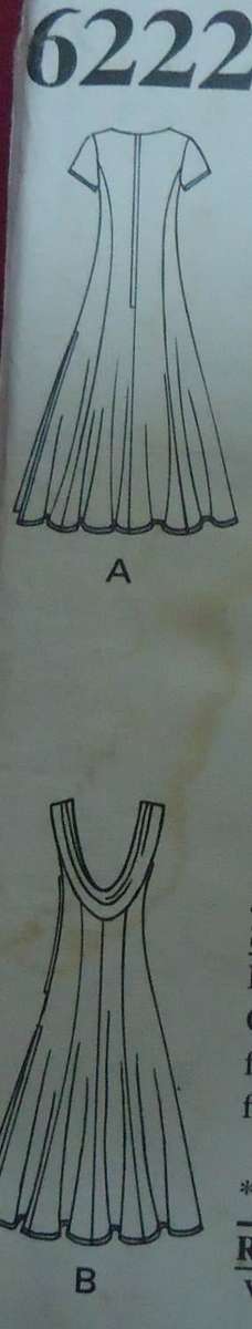 NEW LOOK PATTERNS 6222 HI BLODICE DRESS + COWL NECK BACK FEATURE SIZES 8-18 COMPLETE-UNCUT-F/FOLDED