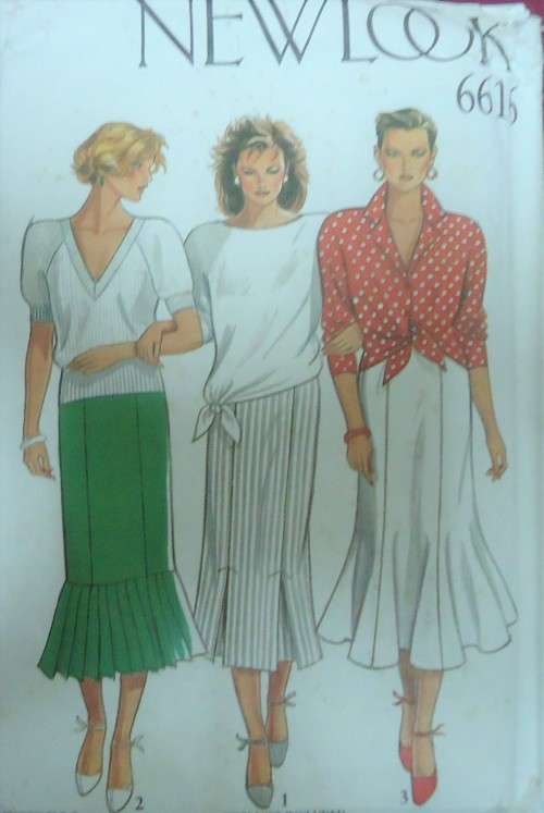 NEW LOOK PATTERNS 6616 PLEATED & FLARED SKIRTS SIZES 8 - 18 COMPLETE-UNCUT-F/FOLDED
