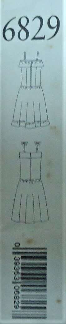 NEW LOOK PATTERNS 6829 STUNNINGSHOE STRING STRAP DRESSES  -SIZES 8-18 COMPLETE-ZIPLOC