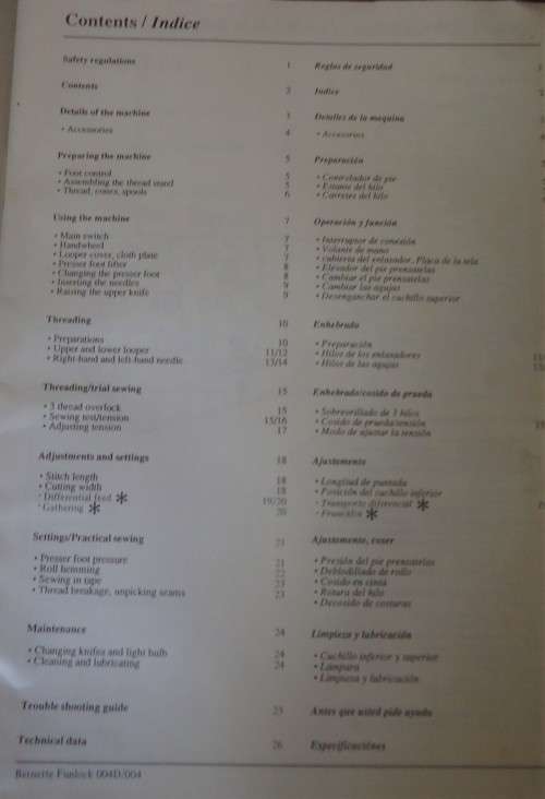 BERNETTE FOR BERNINA FUNLOCK 004D/004 INSTRUCTON MANUAL