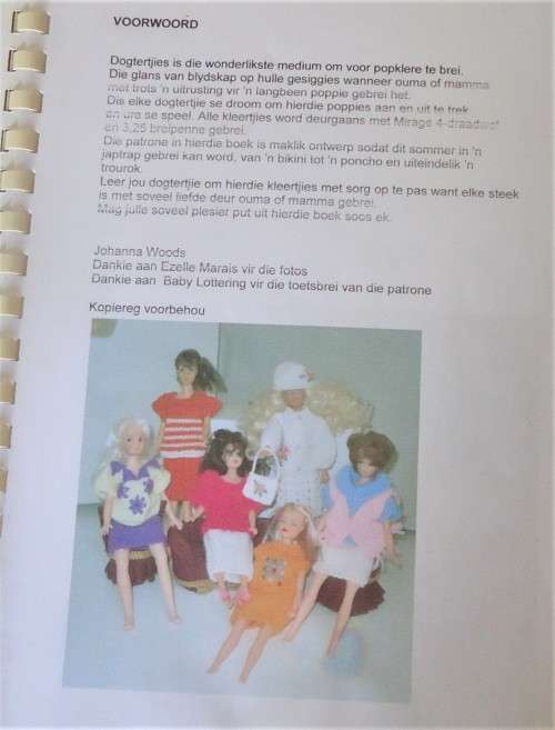 BREI VIR MY KLERE! BRIPATRONE VIR 29 CM POPPE - 64 PAGE BOOK WITH PATTERNS & COLOUR PHOTOS