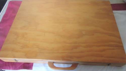 CUSTOM MADE WOODEN BOX FILLED WITH WITH OVER 120 EMBROIDERY THREADS+ EXTRAS! - LOOK SEE!