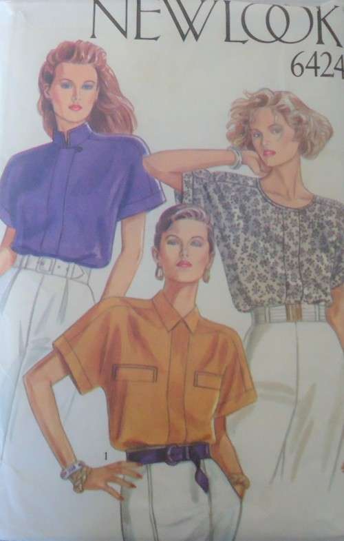 NEW LOOK PATTERNS 6424 SET OF TOPS SIZES 8 - 18 COMPLETE
