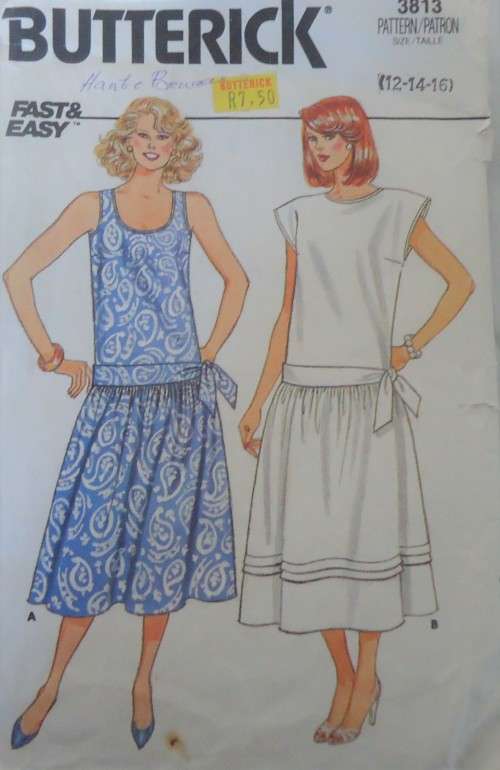 BUTTERICK PATTERN 3813 LPULLOVER DRESS SIZE 12-14-16 COMPLETE