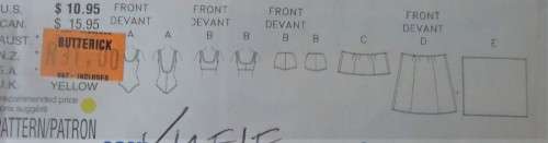 BUTTERICK PATTERN 5551 SWIMSUIT & COVER UP SIZE 12-14-16  COMPLETE-UNCUT-F/FOLDED