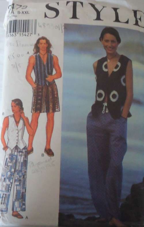 STYLE 2473 CASUAL WAISTCOAT-PANTS-SHORTS SIZE S-XXL (34-52) COMPLETE