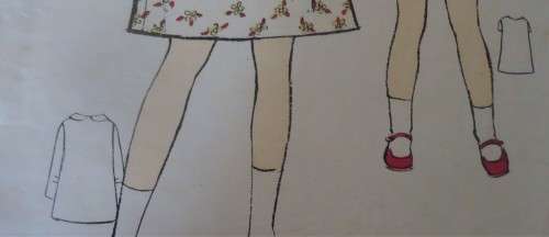 V/VINTAGE LE ROY #739 -GIRL'S DRESS SIZE 7 - 8 YEARS COMPLETE