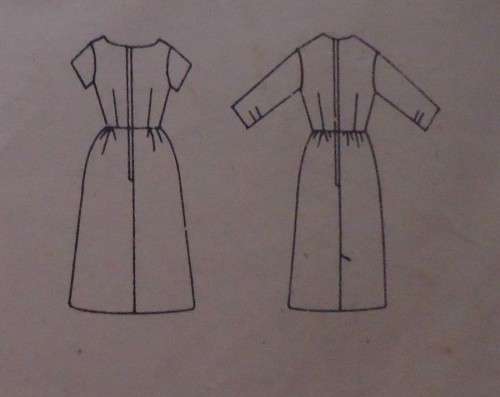 VINTAGE BUTTERICK 2889 DRESS WITH V SEAMED BODICE SIZE 14 BUST 34 COMPLETE