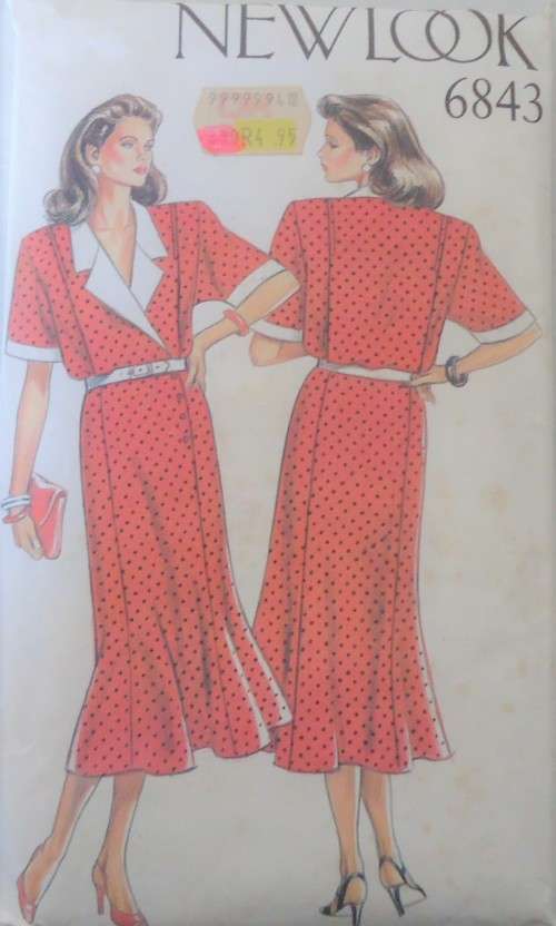 NEW LOOK PATTERNS 6843  SMART DRESS SIZES 8-18 COMPLETE-UNCUT-F/FOLDED