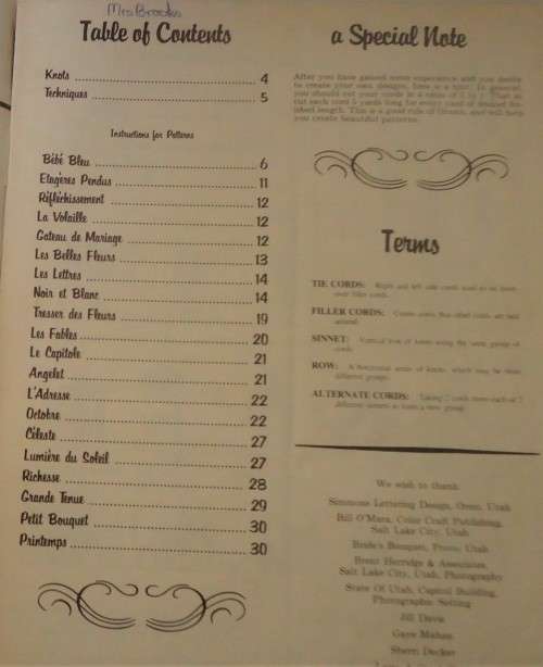 MACRAME ELEGANCE 111- 20 PAGES- SOFTCOVER