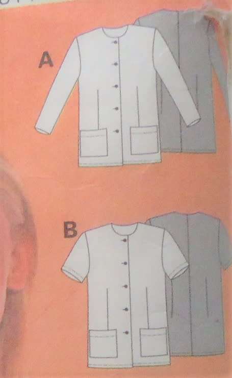 BURDA 3211 LOOSE FITTINGTOP/JACKET -SIZE 10 - 16 COMPLETE-CUT TO A SIZE 16