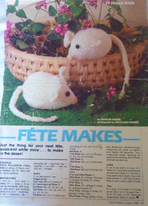 FETE MAKES - Hand knits - MICE