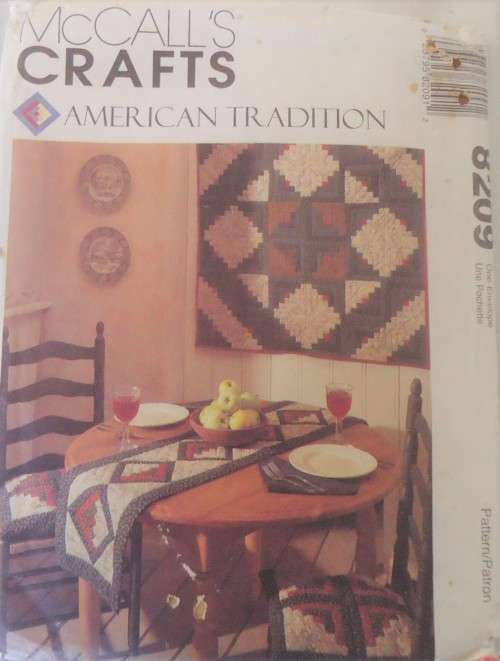 McCALLS CRAFTS-AMERICAN TRADITION-HANGING-CUSHION-PLACEMAT-TABLE RUNNER ONE SIZE COMPLETE-UNCUT-F/F