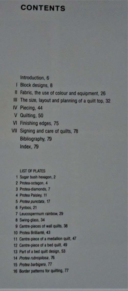 PROTEA DESIGNS FOR PIECING & QUILTING- MARETHA FOURIE-80 PAGE SOFT COVER