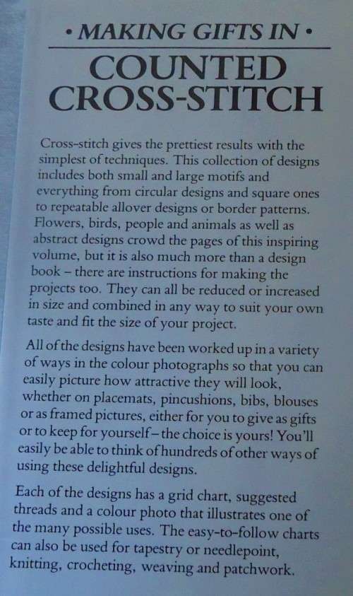 MAKING GIFTS IN COUNTED CROSS STITCH PROJECT IDEAS-JANA HAUSCHILD LINDBERG 132 PAGE HARD COVER+DUST