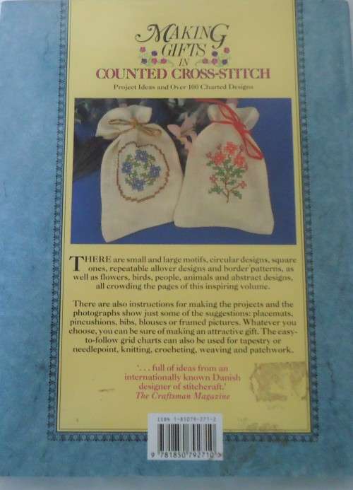 MAKING GIFTS IN COUNTED CROSS STITCH PROJECT IDEAS-JANA HAUSCHILD LINDBERG 132 PAGE HARD COVER+DUST
