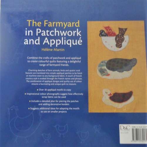 THE FARMYARD IN PATCHWORK & APPLIQUE-HELENE MARTIN-128 PAGE SOFT COVER