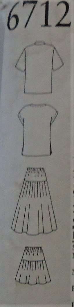 NEW LOOK PATTERNS 6712 SHIRT-TOP-SKIRTS SIZES 8-18 COMPLETE