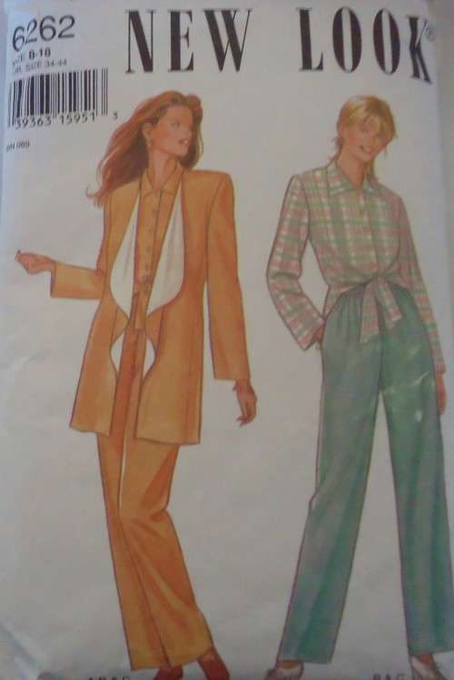 NEW LOOK PATTERNS 6262JACKET-SHIRT-PANTS SIZES 8 - 18 COMPLETE