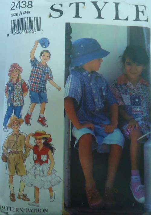 STYLE 2438 KIDDIES SHIRTS SIZE 3 - 8 YEARS COMPLETE