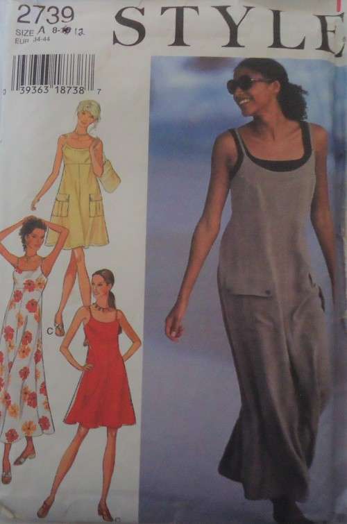 STYLE 2739 HI WAIST SHOESTRING STRAP DRESS SIZE A=8-18 COMPLETE