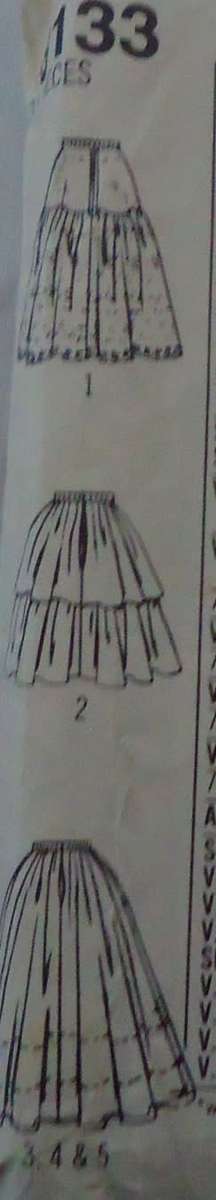 SIMPLICITY 8133 SKIRTS & PETTICOATS SIZE KK=8-14 COMPLETE-PART CUT