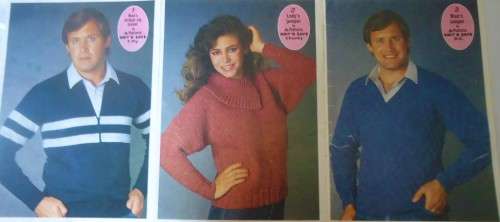 PATONS 1 JACKET & 2 JUMPER PATTERNS