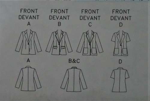 BUTTERICK B4138 JACKETS SIZE 14-16-18 COMPLETE