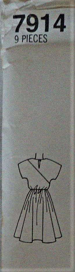 SIMPLICITY 7914 DRESS WITH CONTRAST UPPER FRONT SIZE N10-12-14 COMPLETE-UNCUT-F/FOLDED
