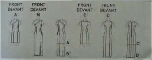 BUTTERICK B4343 wOw CLOSE FITTING LINED TAPERED DRESS SIZE 6-8-10-12 COMPLETE