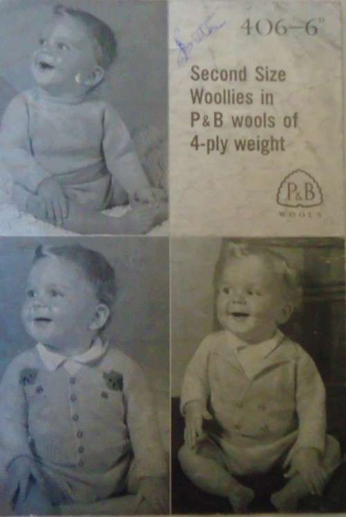 PATONS P & B WOOLS 406 SECOND SIZE WOOLIES IN P&B WOOLS- 12 A5 PAGES