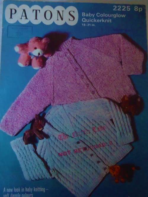 PATONS 2225 BABY`S TWO LOVABLE CARDIGANS TO FIT SIZE 18-21`
