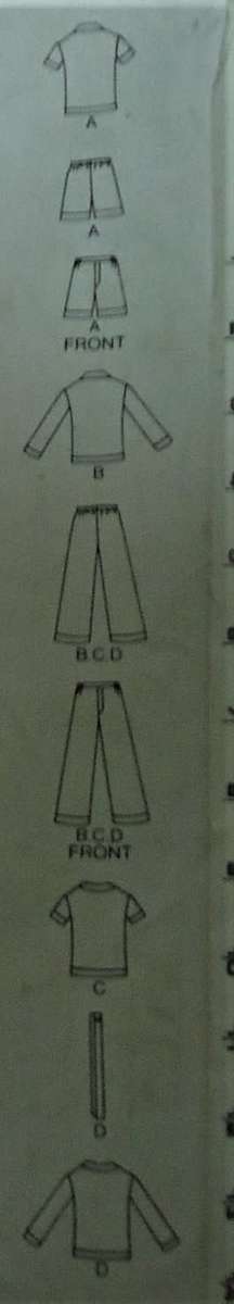 VINTAGE BUTTERICK PATTERNS 418 BOYS PJS SIZE 6 YEARS COMPLETE