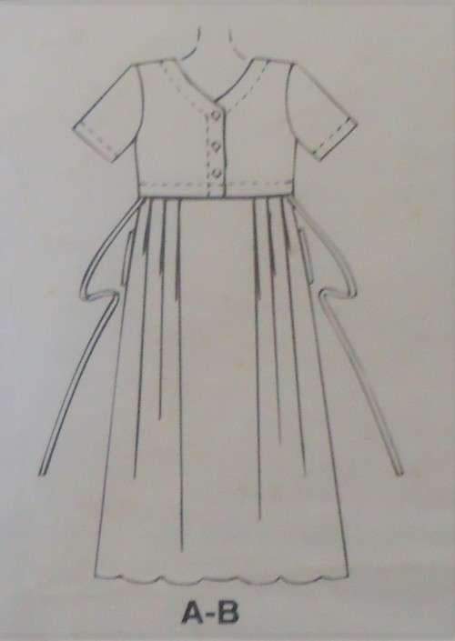 McCALLS 8119 PULLOVER DRESS WITH BACK BUTTON BODICE SIZE B=8-10-12 COMPLETE-ZIPLOC