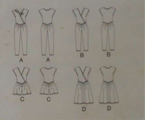 BUTTERICK 4900 GIRLS JUMPSUIT & DRESS SIZE GIRL 7-8-10 YEARS COMPLETE