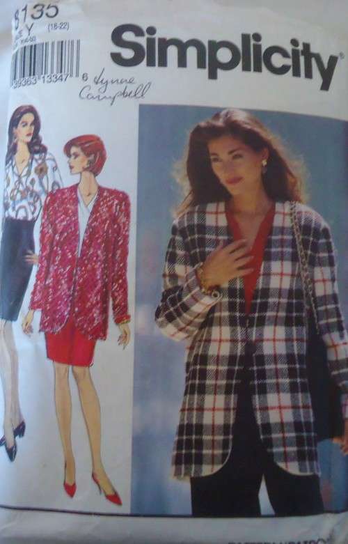 SIMPLICITY 8135 PANTS-SKIRT-TOP-LINED JACKET SIZE 18-22 COMPLETE-UNCUT-F/FOLDED