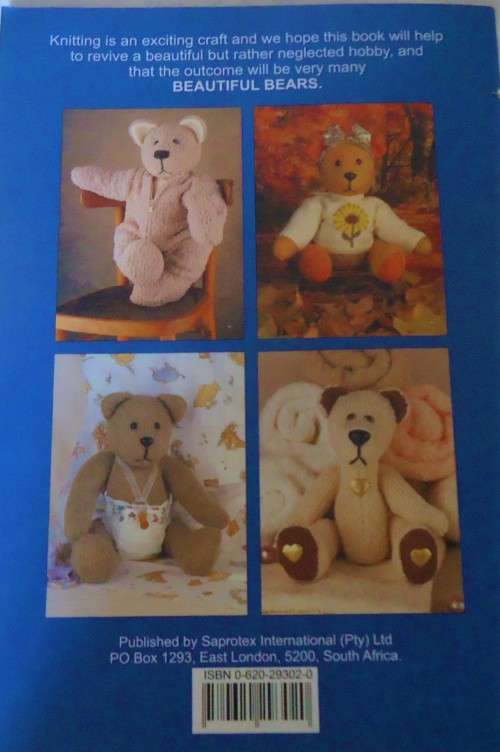 `BEAUTIFUL BEARS` 18 HAND KNITTED BEARS FOR ALL OCCASIONS - SAPROTEX DESIGN STUDIO- 64 PAGES