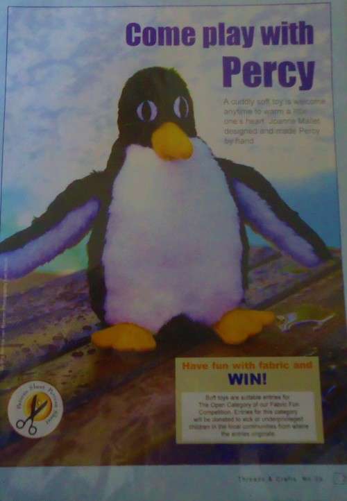 COME PLAY WITH PERCY - A CUDDLY SOFT TOY - THREADS & CRAFTS 39