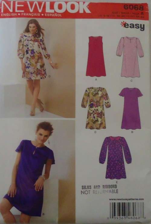 NEW LOOK PATTERNS 6068 SET OF DRESSES SIZE 8 - 18 COMPLETE-UNCUT-FOLDED