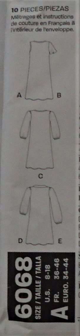 NEW LOOK PATTERNS 6068 SET OF DRESSES SIZE 8 - 18 COMPLETE-UNCUT-FOLDED