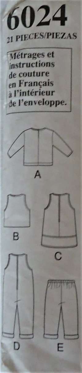 NEW LOOK PATTERNS 6024 TODDLERS ROMPER-DRESS-PANTS-TOP SIZE 6M-1-2-3-4 YEARS COMPLETE