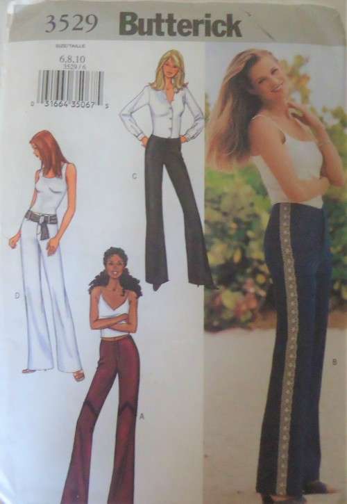 BUTTERICK 3529 PANTS SIZE 6-8-10 COMPLETE-UNCUT-F/FOLDED